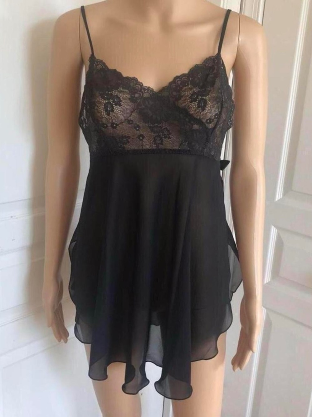 🌹VINTAGE🌹 Black Y2K Slip Dress Size M